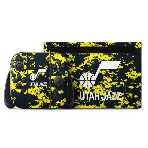 NBA Utah Jazz Grey Digi Camo Nintendo Switch 2 (2025) with Joy-Con Skin