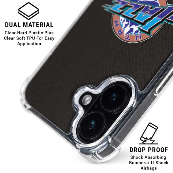 NBA Utah Jazz Retro Palms iPhone 17 Clear Case