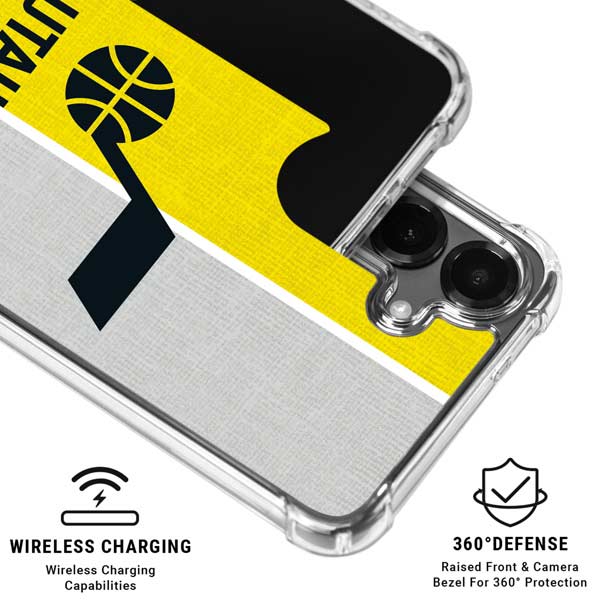 NBA Utah Jazz Split Canvas Galaxy S26 Plus Clear Case