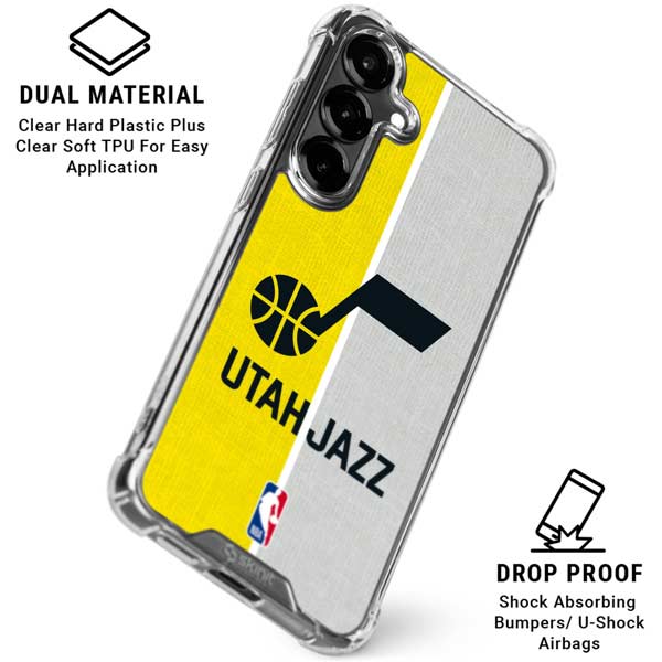 NBA Utah Jazz Split Canvas Galaxy S26 Plus Clear Case