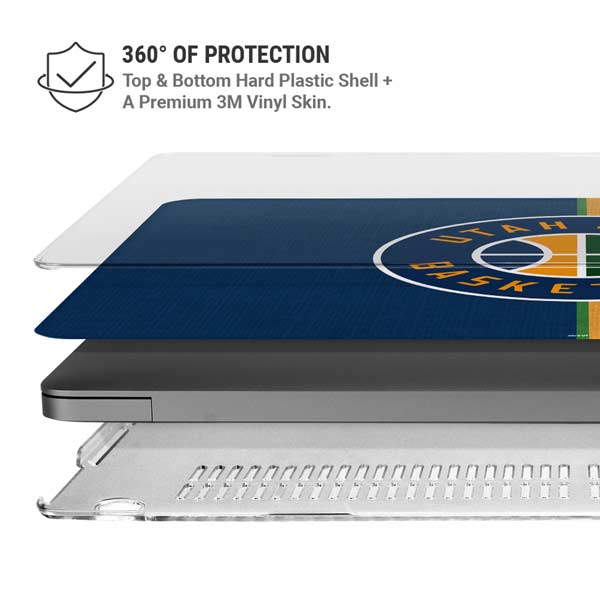 NBA Utah Jazz Split Canvas MacBook Pro 14in (2021-24) Case plus Skin