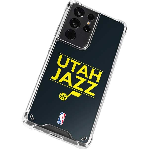 NBA Utah Jazz Standard - Black Galaxy S21 Ultra 5G Clear Case