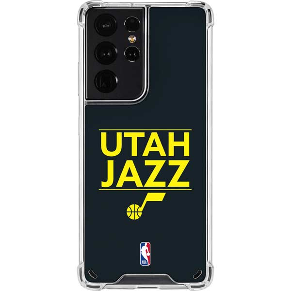 NBA Utah Jazz Standard - Black Galaxy S21 Ultra 5G Clear Case