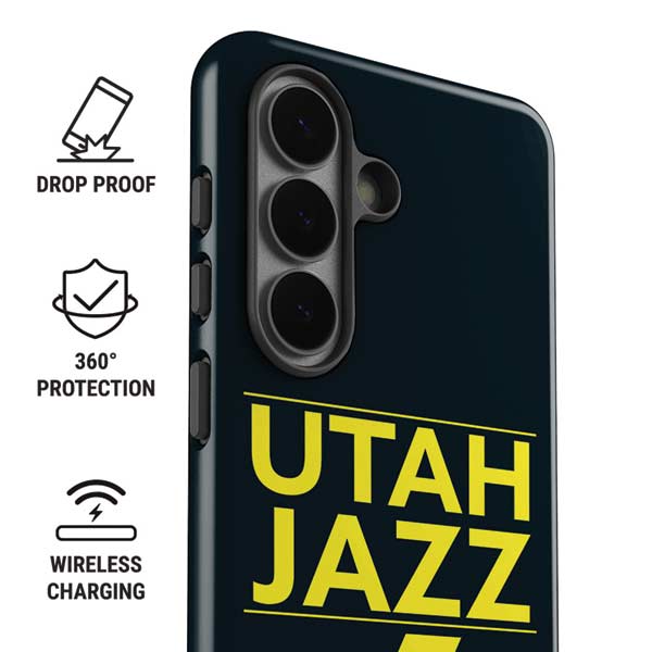NBA Utah Jazz Standard - Black Galaxy S26 Impact Case
