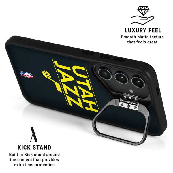 NBA Utah Jazz Standard - Black Galaxy S26 Plus Kickstand Case