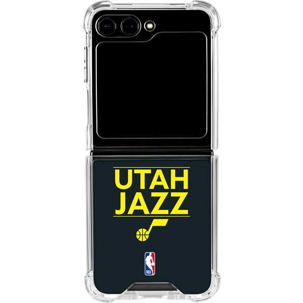 NBA Utah Jazz Standard - Black Galaxy Z Flip5 5G Clear Case