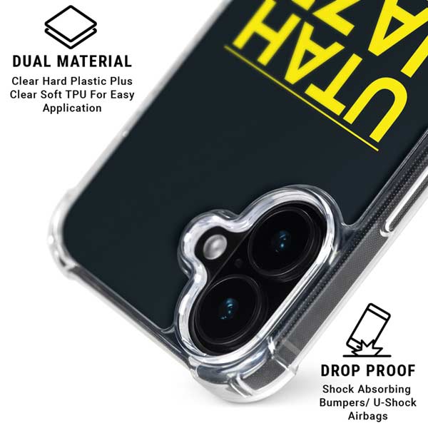 NBA Utah Jazz Standard - Black iPhone 17 Clear Case