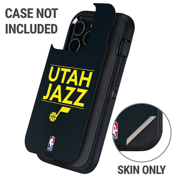 NBA Utah Jazz Standard - Black Otterbox Defender iPhone Skin