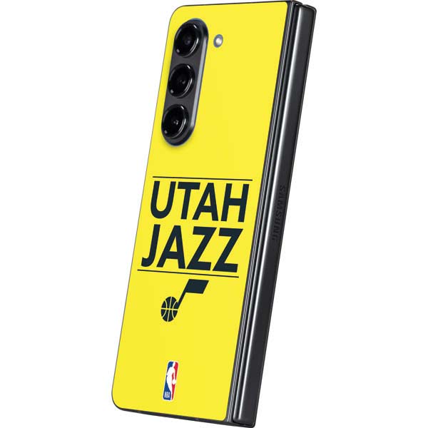 NBA Utah Jazz Standard - Yellow Galaxy Z Fold5 5G Skin