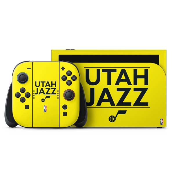 NBA Utah Jazz Standard - Yellow Nintendo Switch 2 (2025) with Joy-Con Skin