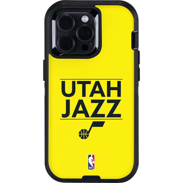 NBA Utah Jazz Standard - Yellow Otterbox Defender iPhone Skin