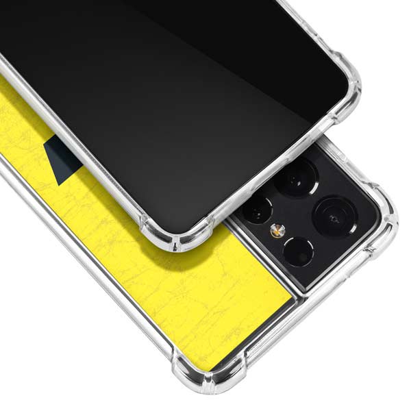 NBA Utah Jazz Yellow Texture Galaxy S21 Ultra 5G Clear Case