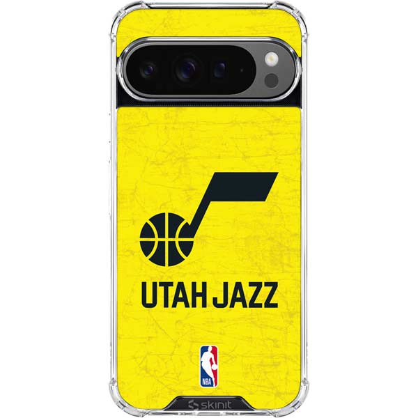 NBA Utah Jazz Yellow Texture Google Pixel 10 Pro XL Clear Case