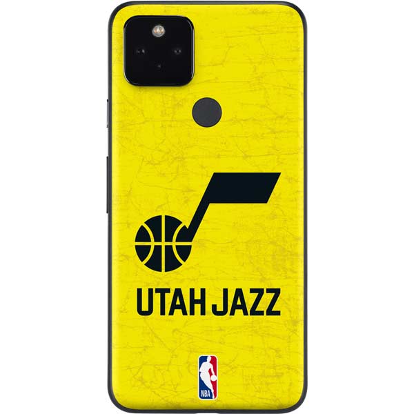 NBA Utah Jazz Yellow Texture Google Pixel 5a Skin