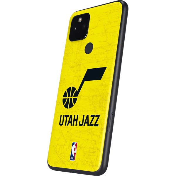 NBA Utah Jazz Yellow Texture Google Pixel 5a Skin