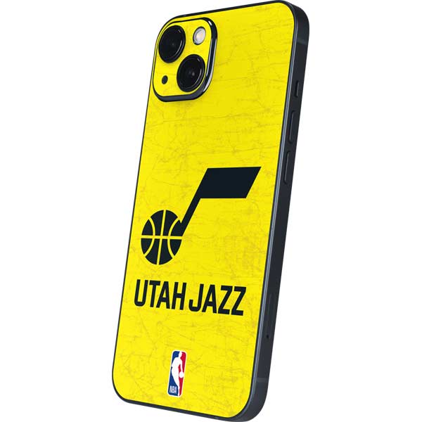 NBA Utah Jazz Yellow Texture iPhone 13 Skin