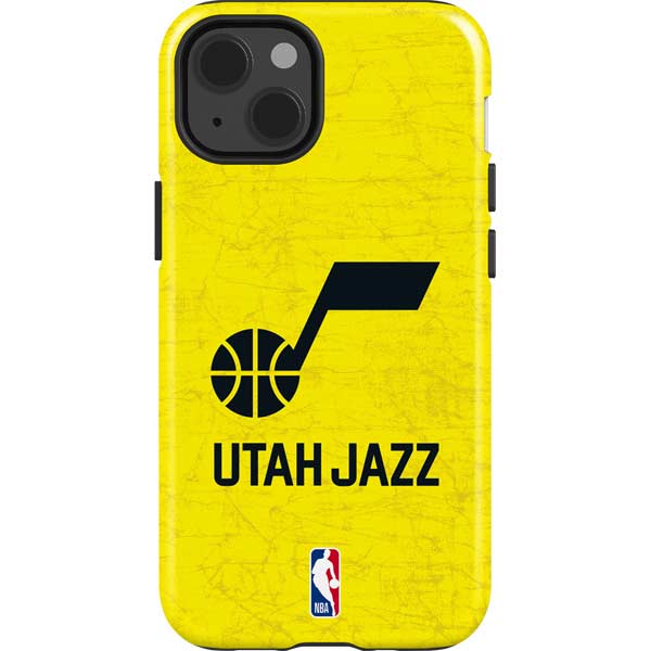 NBA Utah Jazz Yellow Texture iPhone 14 Impact Case