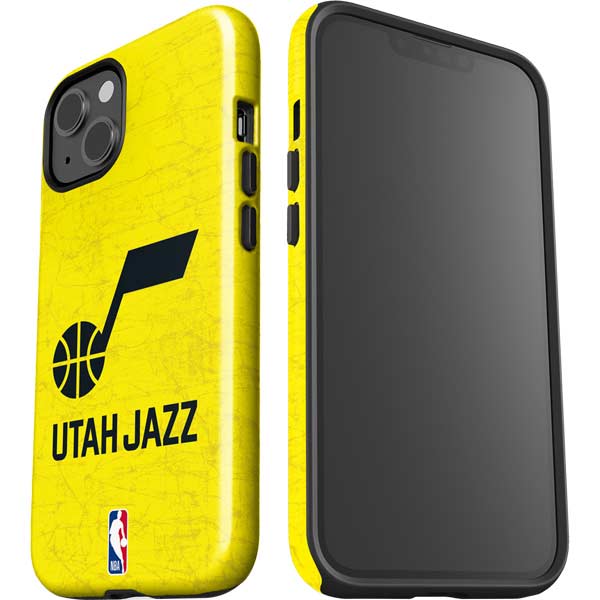NBA Utah Jazz Yellow Texture iPhone 14 Impact Case