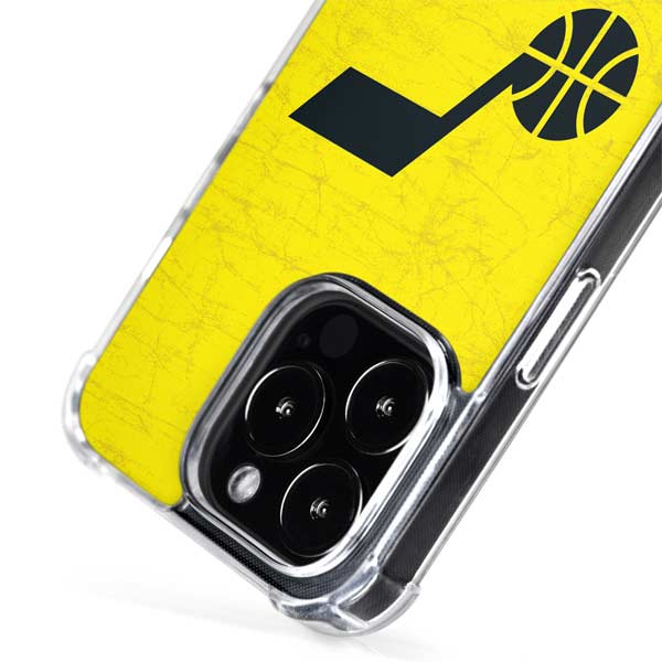 NBA Utah Jazz Yellow Texture iPhone 14 Pro MagSafe Case