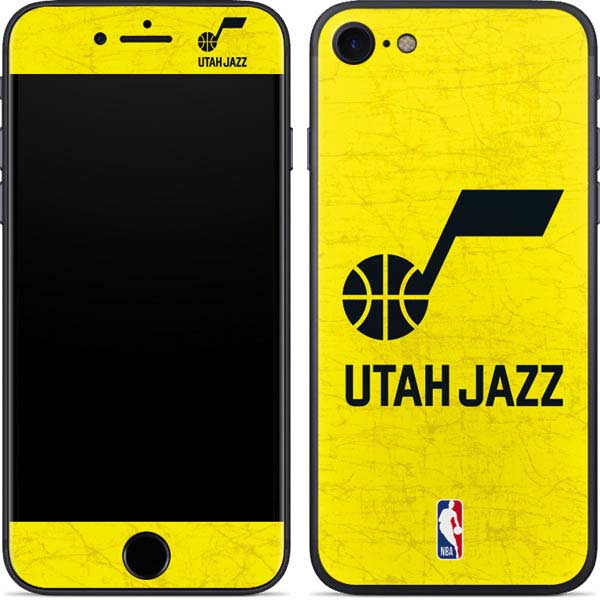 NBA Utah Jazz Yellow Texture iPhone SE (2nd & 3rd Gen) Skin