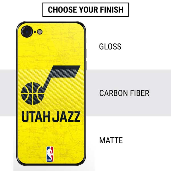 NBA Utah Jazz Yellow Texture iPhone SE (2nd & 3rd Gen) Skin