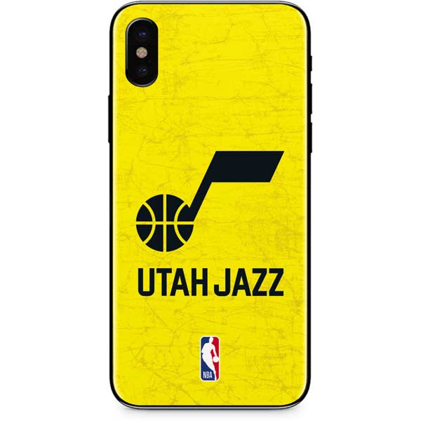 NBA Utah Jazz Yellow Texture iPhone X Skin