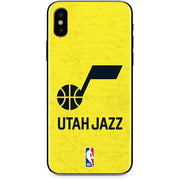 NBA Utah Jazz Yellow Texture iPhone XS Skin