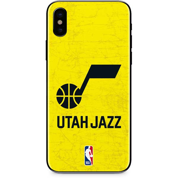 NBA Utah Jazz Yellow Texture iPhone XS Skin