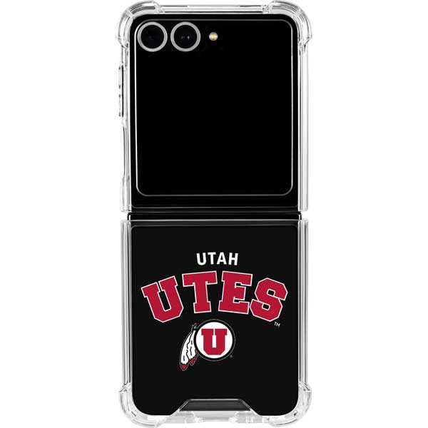 University of Utah Utes Logo Galaxy Z Flip7 Clear Case