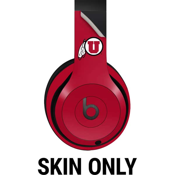 University of Utah Utes Text on Red Beats Studio Pro Wireless Headphones Skin