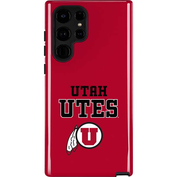 University of Utah Utes Text on Red Galaxy S23 Ultra Pro Case