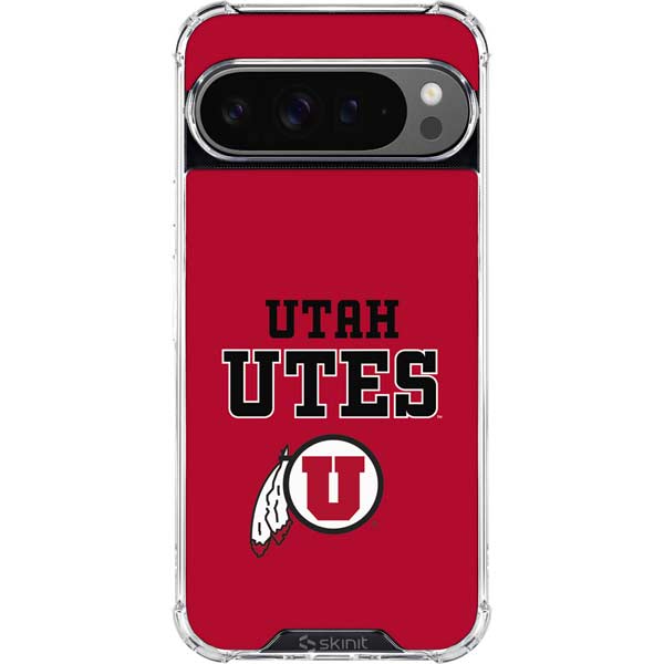University of Utah Utes Text on Red Google Pixel 10 Pro XL Clear Case