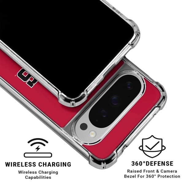 University of Utah Utes Text on Red Google Pixel 10 Pro XL Clear Case