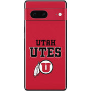 University of Utah Utes Text on Red Pixel Skins