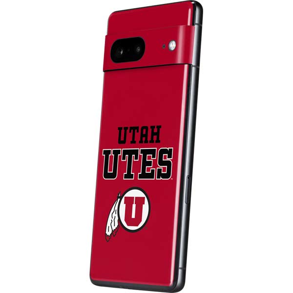 University of Utah Utes Text on Red Pixel Skins