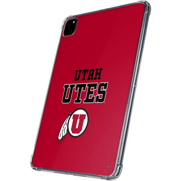 University of Utah Utes Text on Red iPad Pro 11in (2024) Clear Case