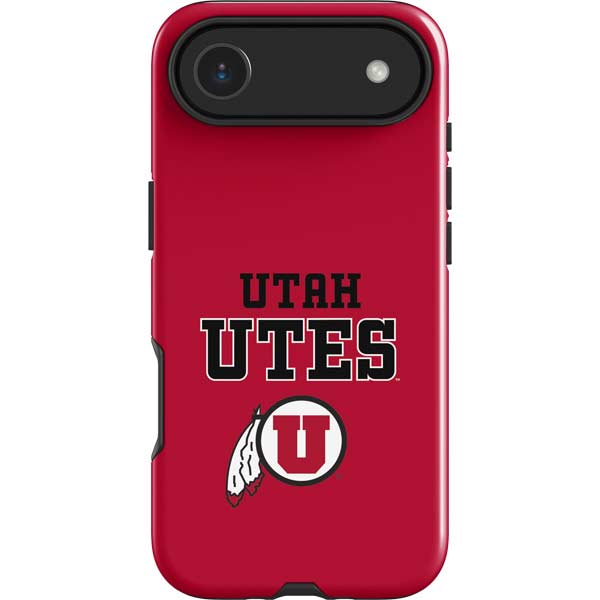 University of Utah Utes Text on Red iPhone 17 Air Impact Case
