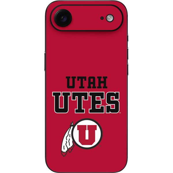 University of Utah Utes Text on Red iPhone 17 Air Skin
