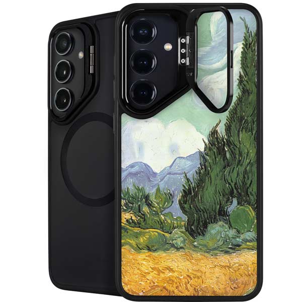 van Gogh - Wheatfield with Cypresses by Van Gogh Galaxy S26 Plus Kickstand Case