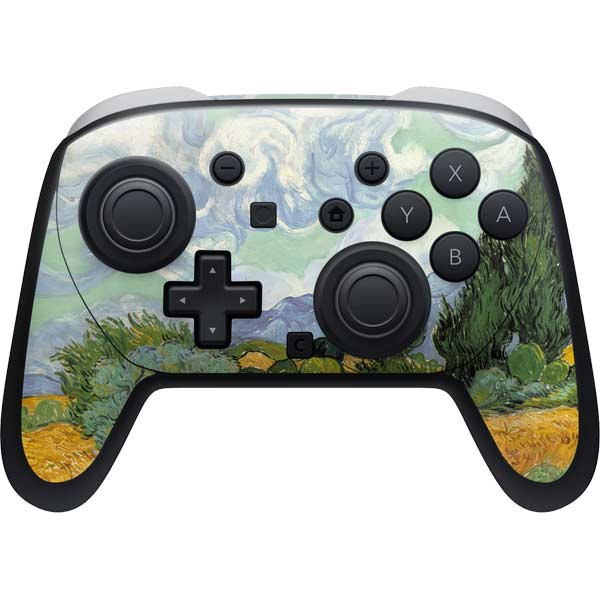van Gogh - Wheatfield with Cypresses by Van Gogh Nintendo Switch 2 (2025) Pro Controller Skin