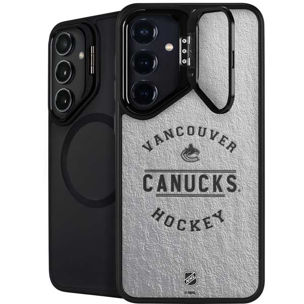 NHL Vancouver Canucks Black Text Galaxy S26 Kickstand Case