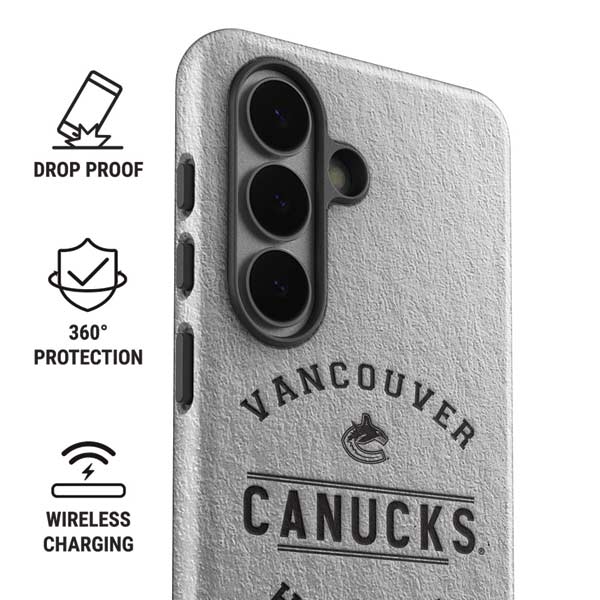 NHL Vancouver Canucks Black Text Galaxy S26 Plus Impact Case