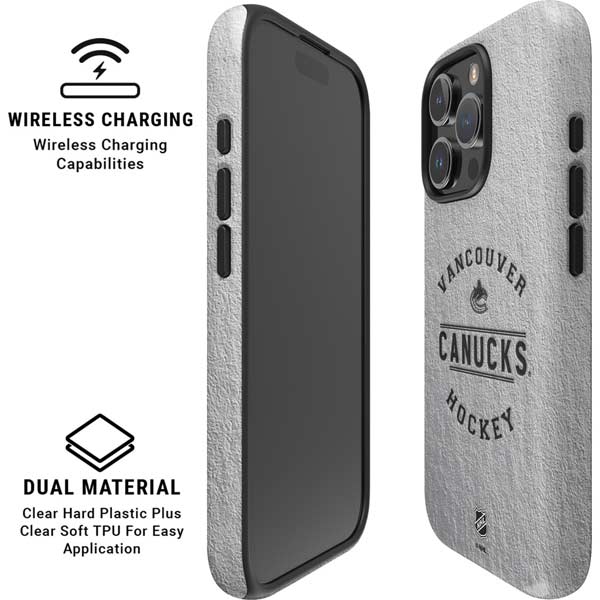 NHL Vancouver Canucks Black Text iPhone 16 Pro Max Magsafe Impact Case
