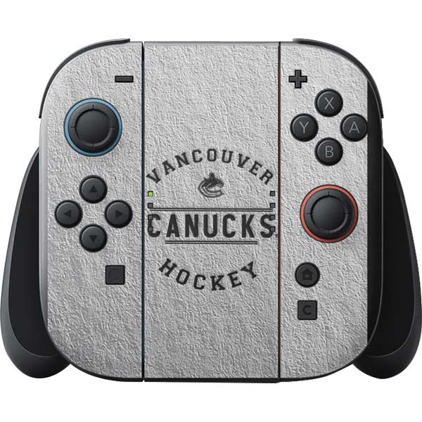 NHL Vancouver Canucks Black Text Nintendo Switch 2 (2025) with Joy-Con Skin