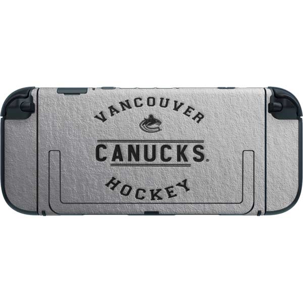 NHL Vancouver Canucks Black Text Nintendo Switch 2 (2025) with Joy-Con Skin