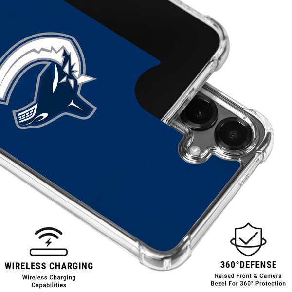 NHL Vancouver Canucks Distressed Galaxy S26 Clear Case