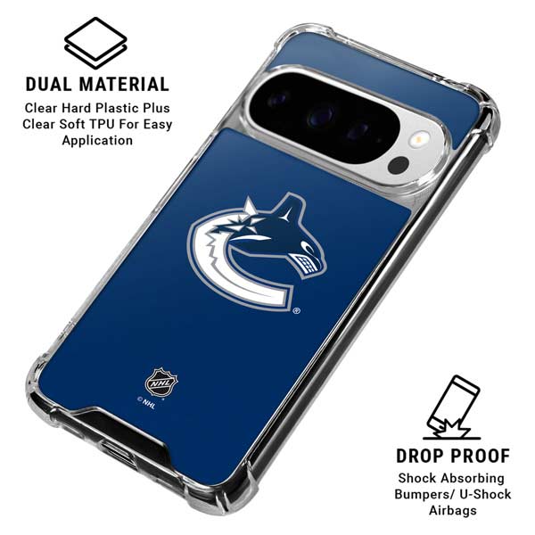NHL Vancouver Canucks Distressed Google Pixel 10 Pro XL Clear Case