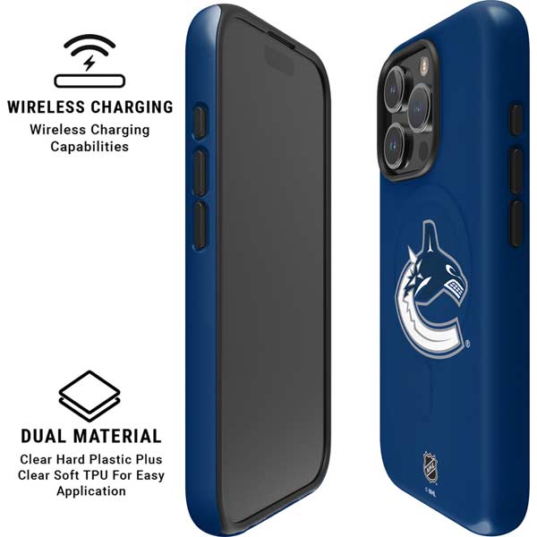 NHL Vancouver Canucks Distressed iPhone 16 Pro Max Magsafe Impact Case