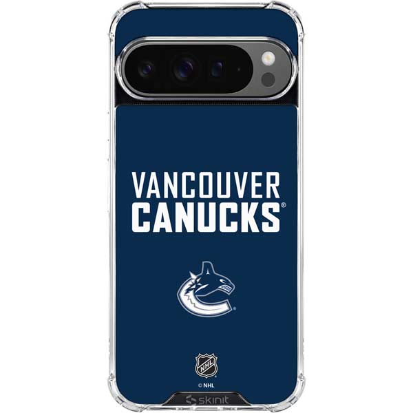 NHL Vancouver Canucks Solid Background Google Pixel 10 Pro XL Clear Case