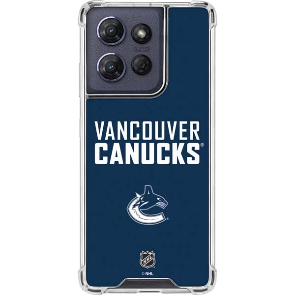 NHL Vancouver Canucks Solid Background Moto G 5G (2025) Clear Case
